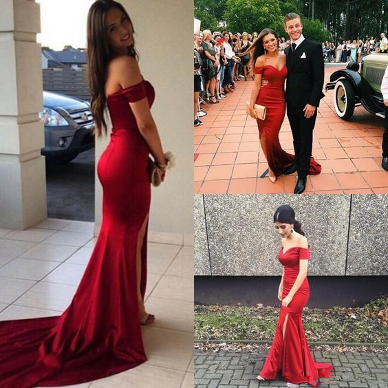 Pd60721 High Quality Prom Dress,Off the Shoulder Prom Dress,Mermaid Prom Dress,Satin Prom Dress,Noble Evening Dress