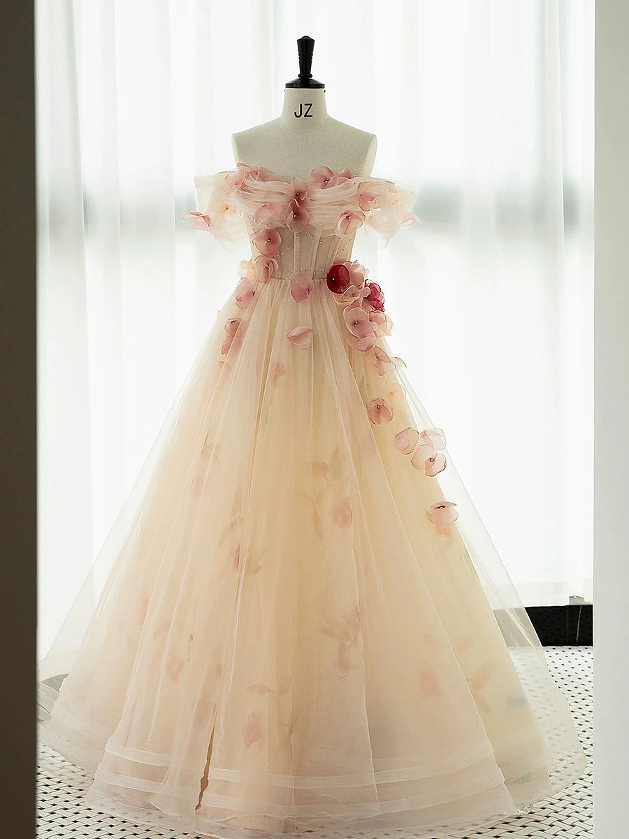 Floral Embroidered Sleeveless Open Back Gown main image 0