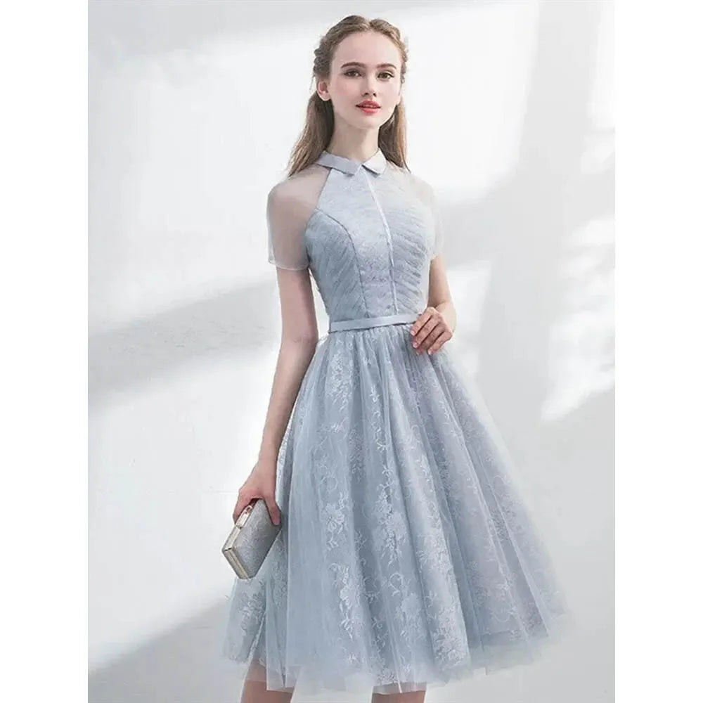Vintage Lace A-line Dress With Sheer Sleeves on Luulla